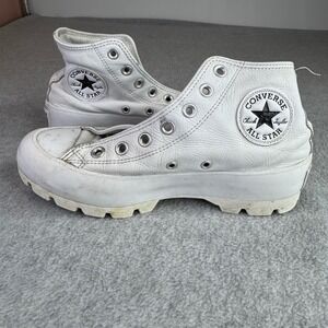 Converse Chuck Taylor All Star Lugged High Top Womens 7 White Leather
